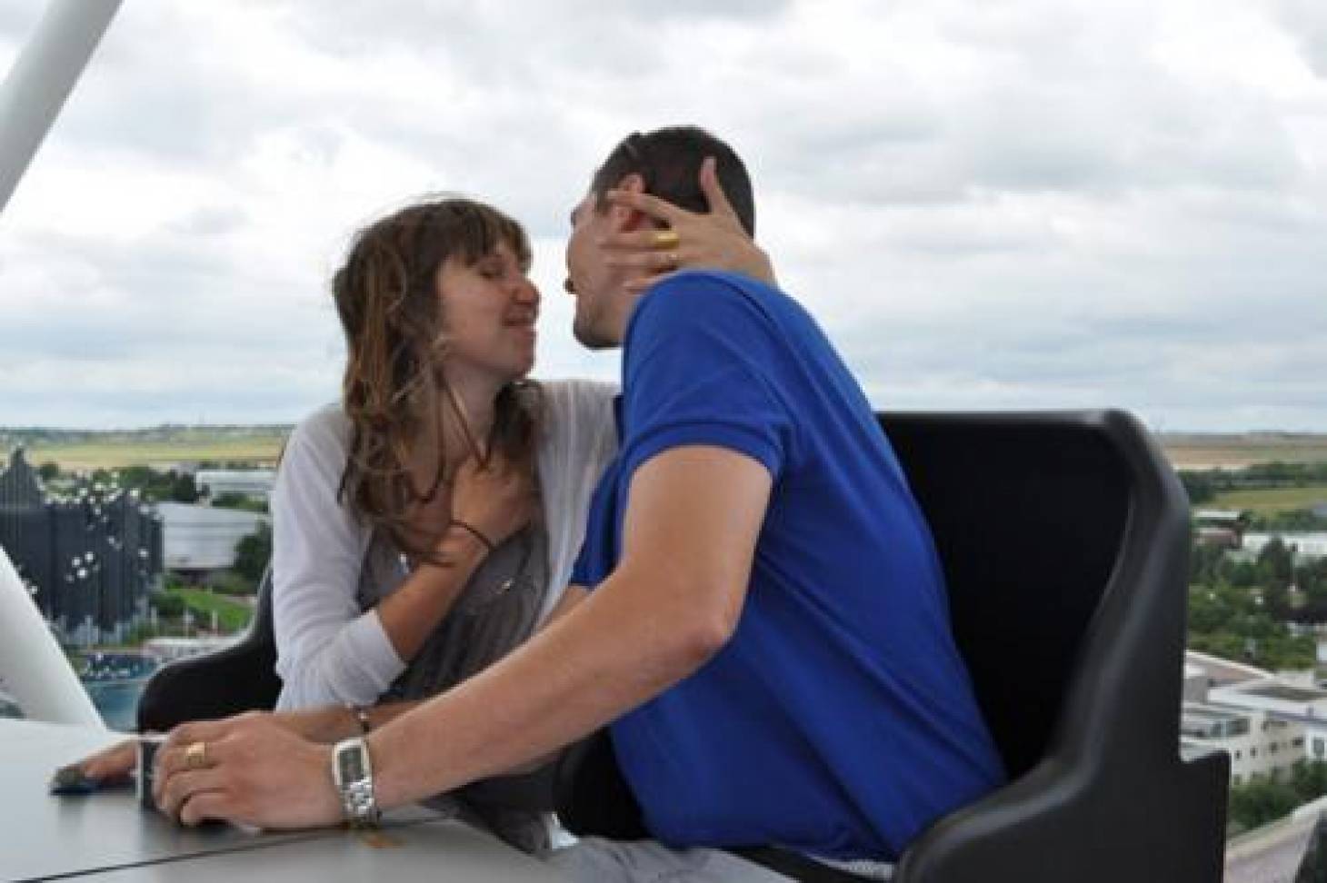 Une demande en mariage dans les airs