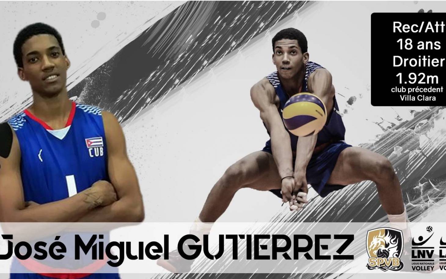 Volley - Le réceptionneur-attaquant cubain José Miguel Gutierrez signe au SPVB