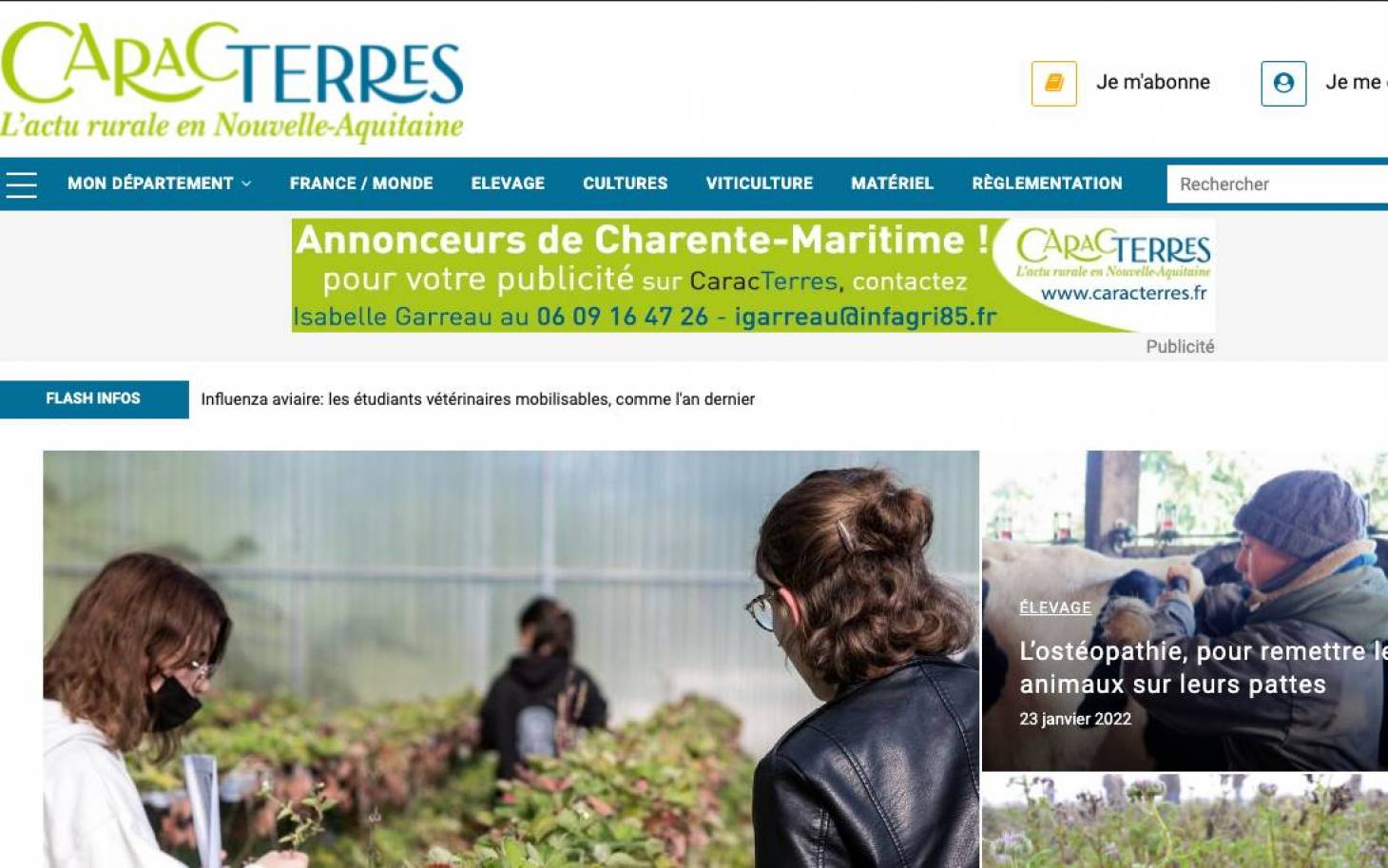 Caracterres.fr : les hebdos agricoles en ligne au quotidien