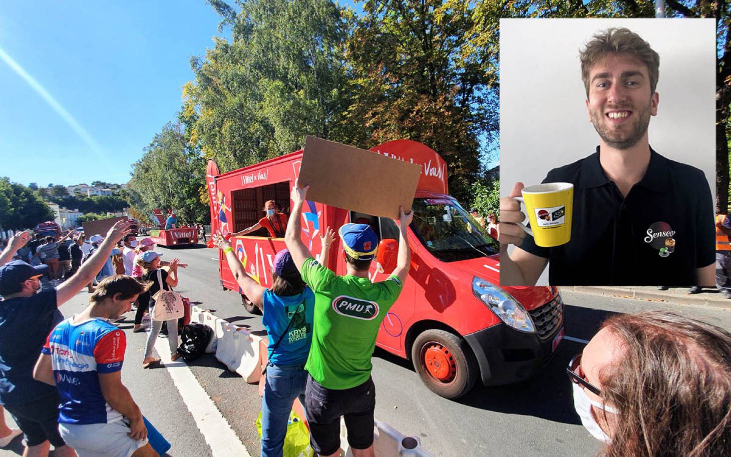 Dans la caravane du Tour de France