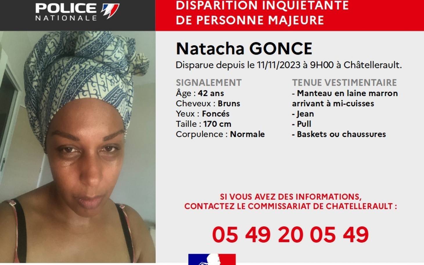 Disparition inquiétante d'une femme à Châtellerault