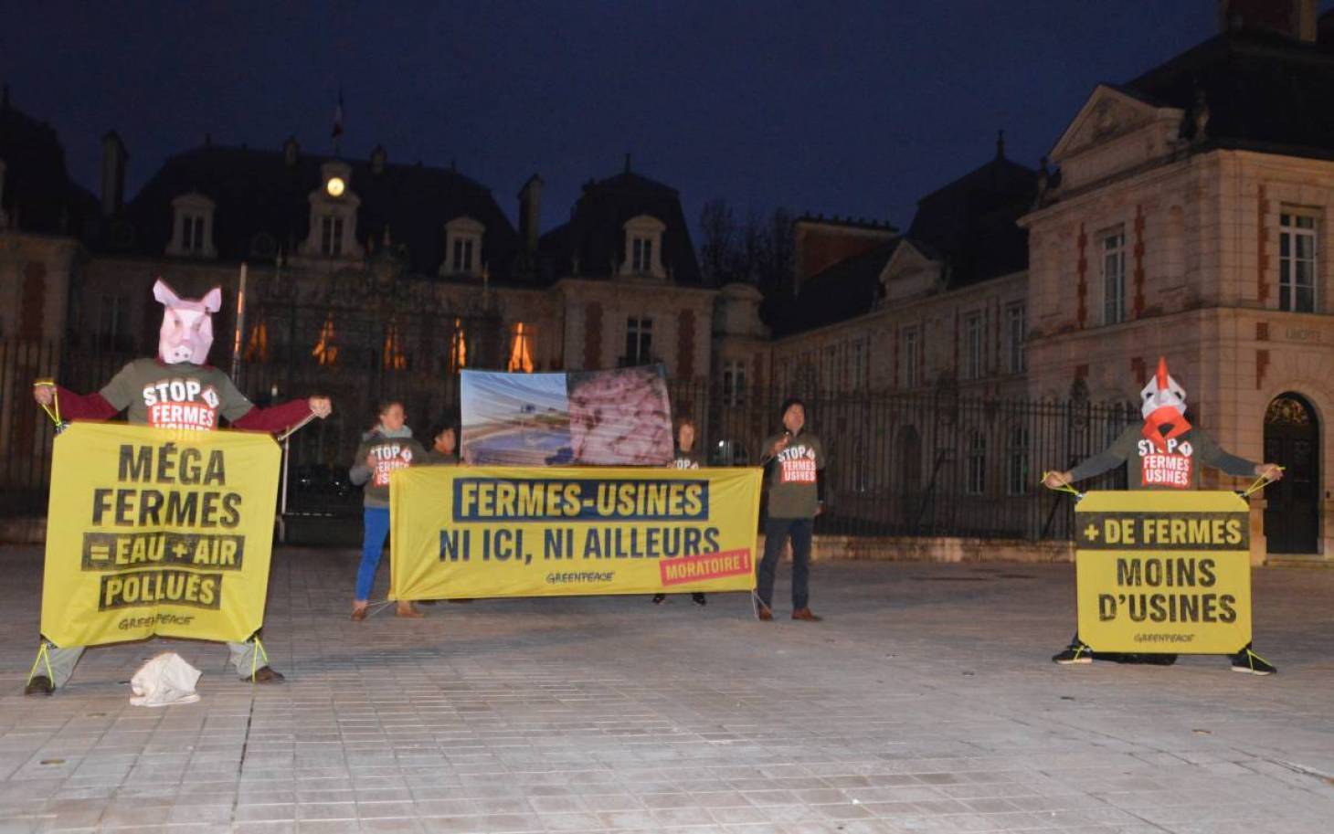Greenpeace dénonce les fermes-usines, en simultané à Poitiers et ailleurs