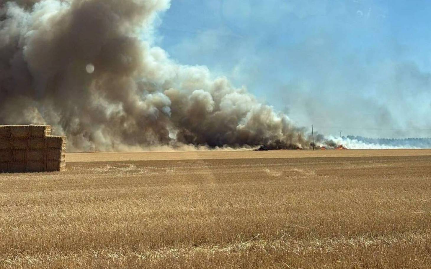 Quatre feux de cultures et 40 hectares brûlés