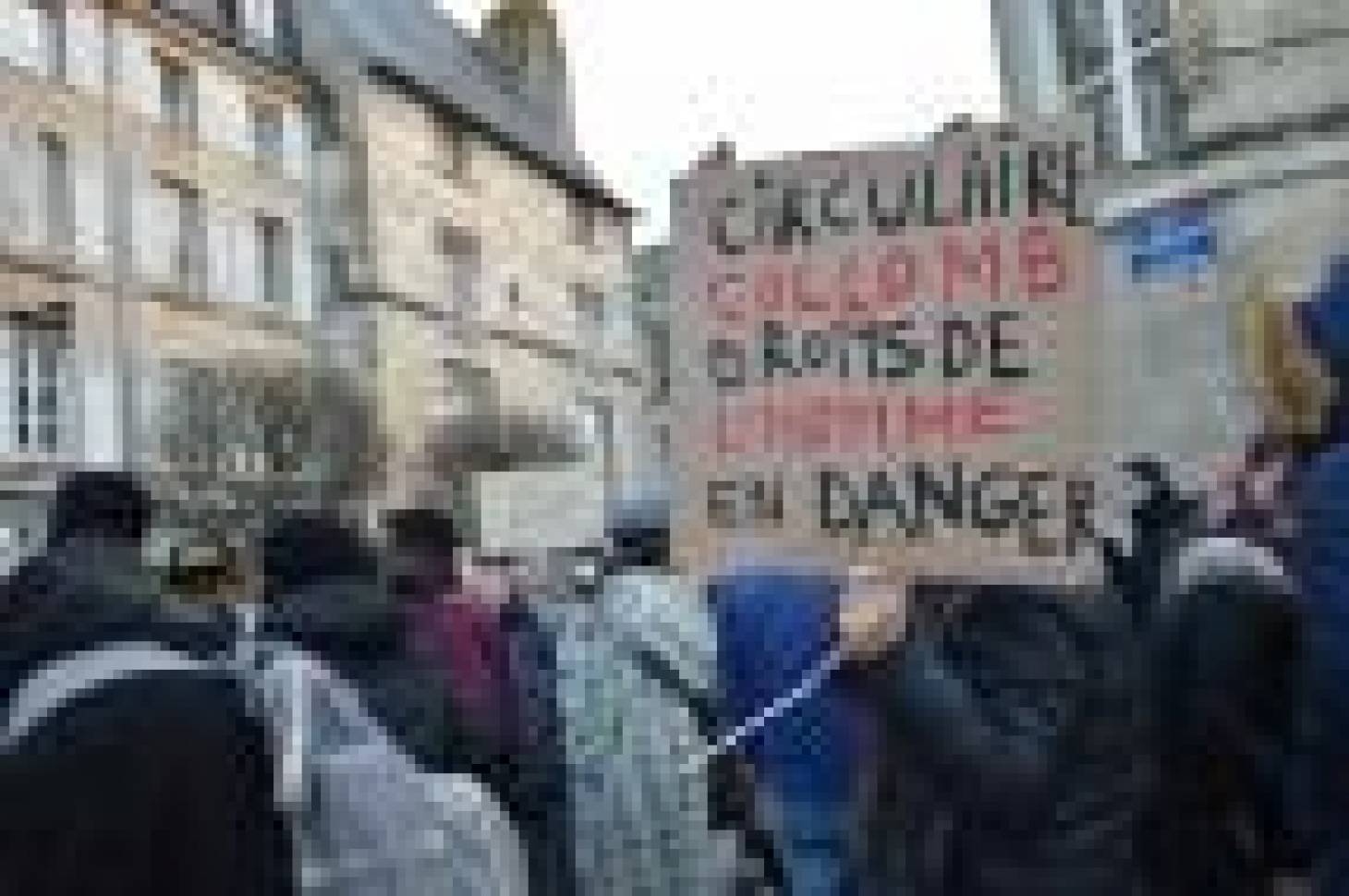 Mobilisation contre le projet de loi sur l'immigration à Poitiers