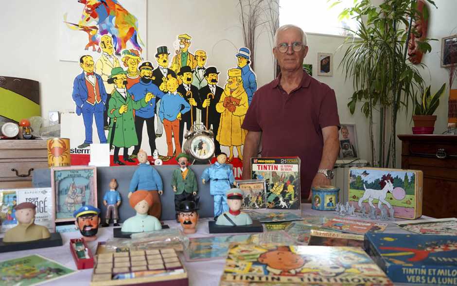 Tintin en stock chez Didier Dupuis