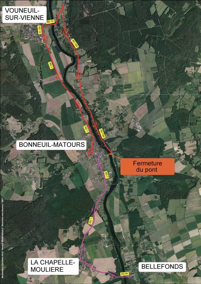 Bonneuil-Matours : fermeture du pont pendant un an