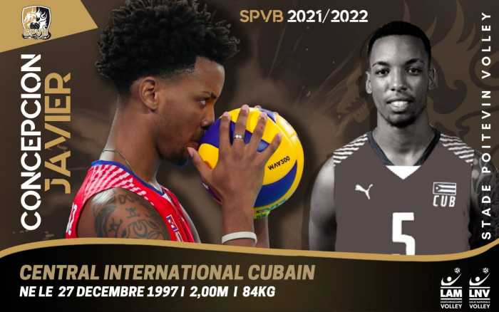 Volley - Le central cubain Javier Concepcion à Poitiers