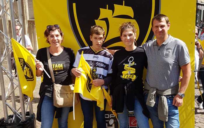 Les Emeriault, en famille derrière le Stade rochelais