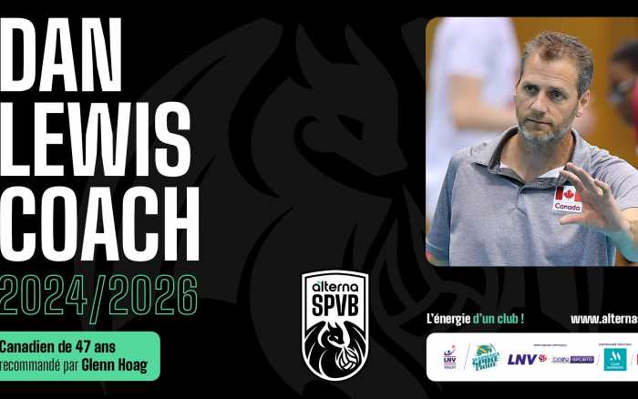 Volley/MSL - Dan Lewis coach de l'Alterna SPVB en 2024-2025