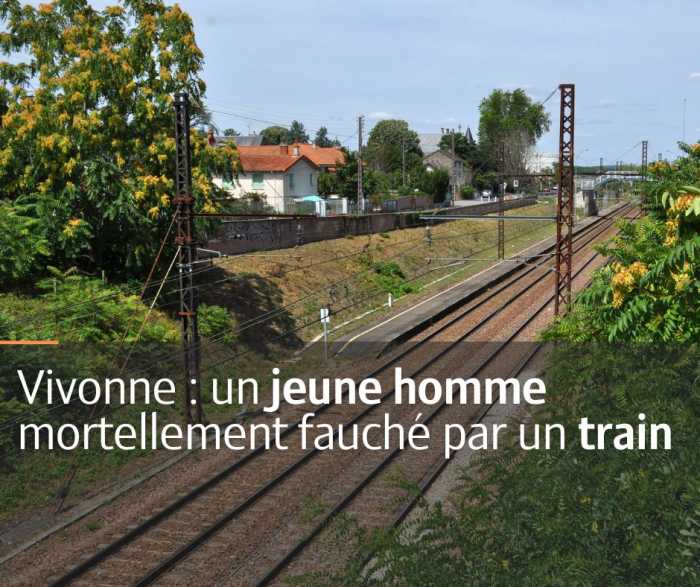 Vivonne : un jeune homme mortellement fauché par un train