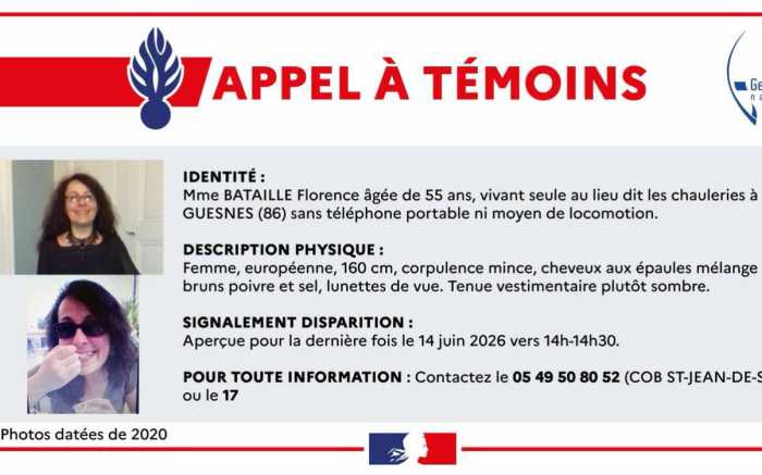 La gendarmerie recherche Florence Bataille, disparue à Guesnes